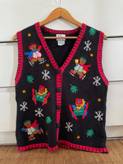 Nut Cracker Embroidered Christmas Sweater-Bust 36