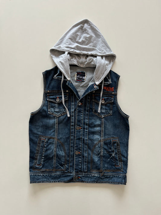 Marui Hoodie Denim Vest-Bust 40