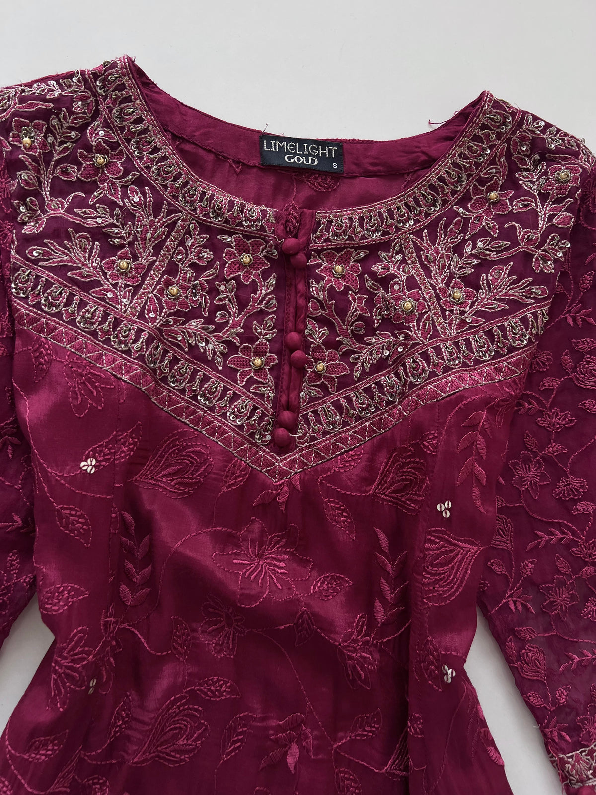 Limelight Gold Embroidered Dress-Bust 38