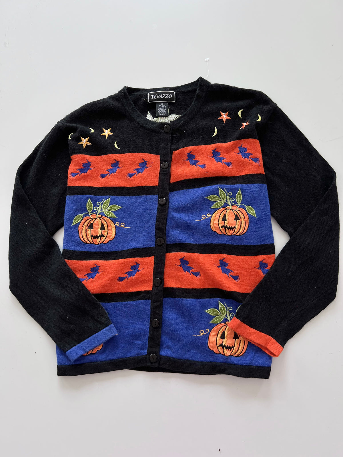 Terazzo Embroidered Christmas Cardigan Sweater-Bust 44