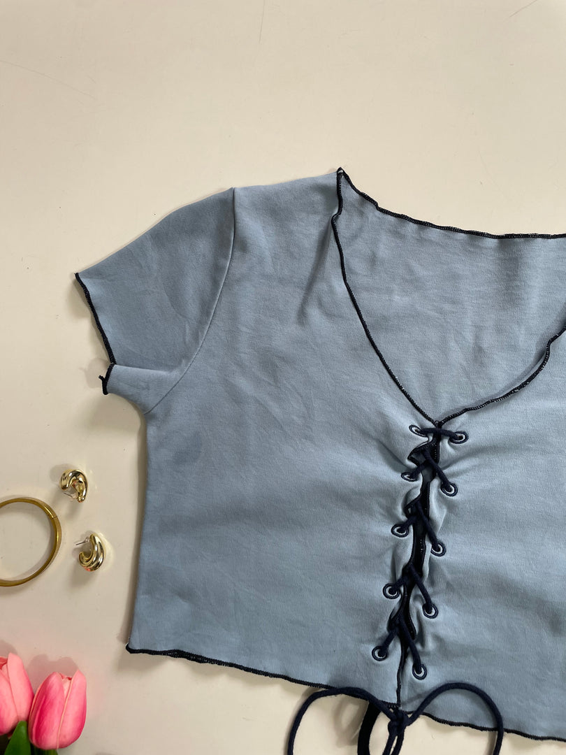 Powder Blue Top-Bust 30 to 32