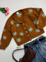 Load image into Gallery viewer, Floral Embroidered Soft Chunky Cardigan - Bust 36 to 40
