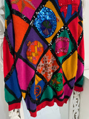 Embroidered Sweater-Bust 46