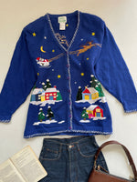 Load image into Gallery viewer, The Quacker Factory Embroidered Christmas Sweater-Bust 50
