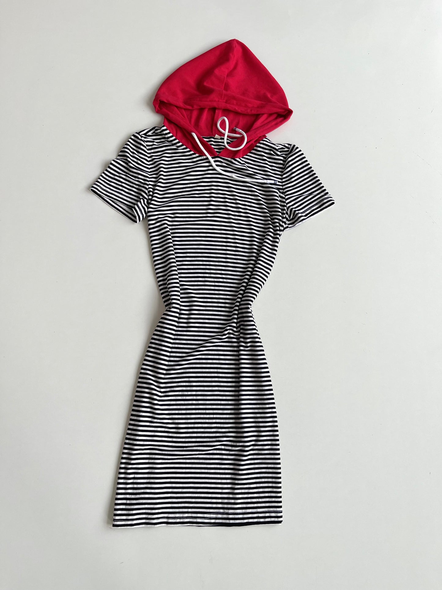 Striped Hooded Dress-Bust 34 to 36