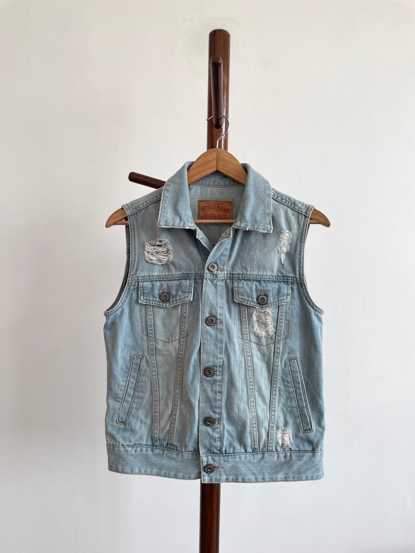 Indigo Bank Denim Vest-Bust 36