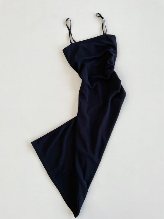 Striped Black Dress-Bust 30 to 32