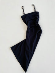 Striped Black Dress-Bust 30 to 32