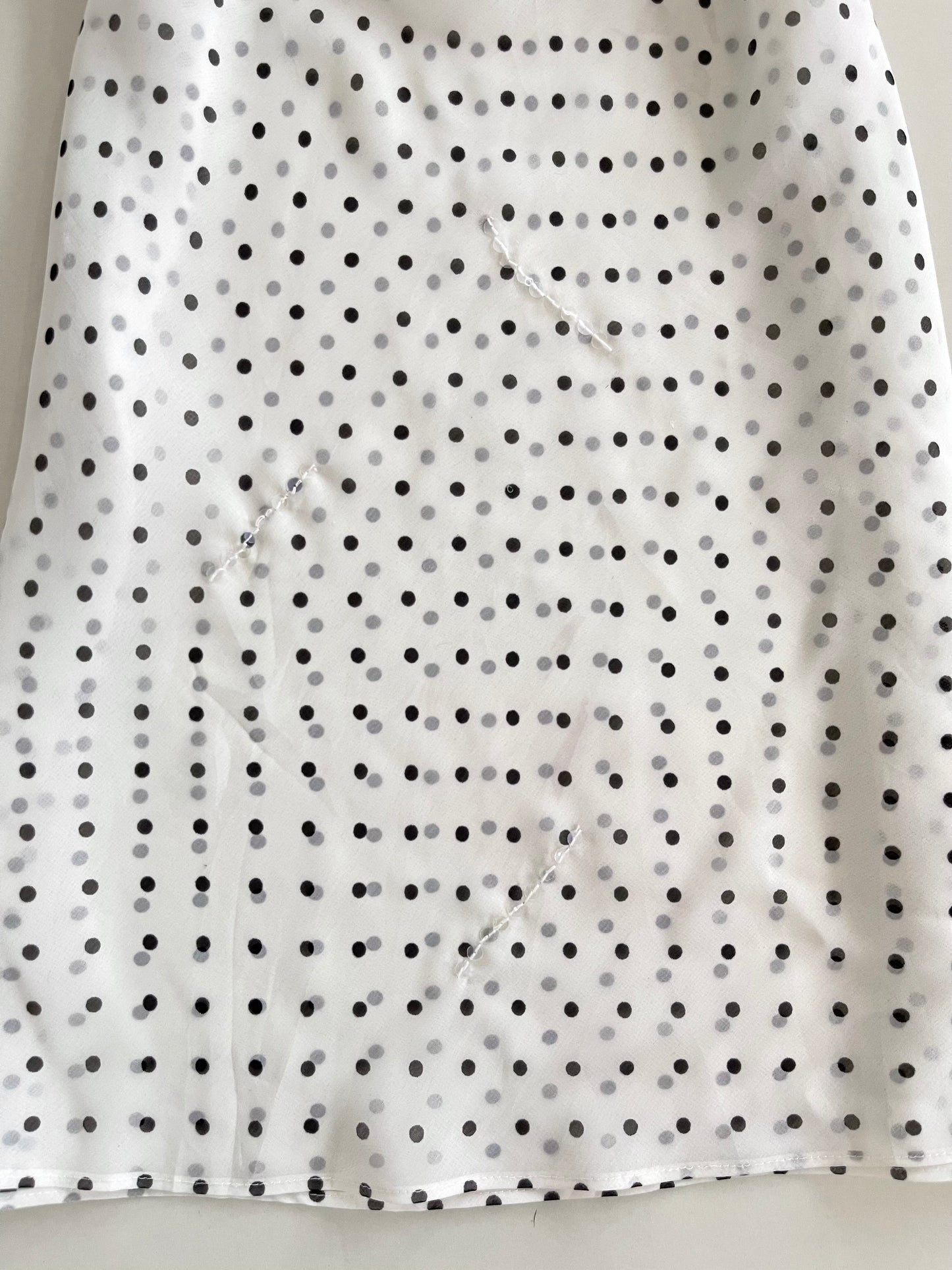 Polka Dot Sheer Slip Dress-Bust 36