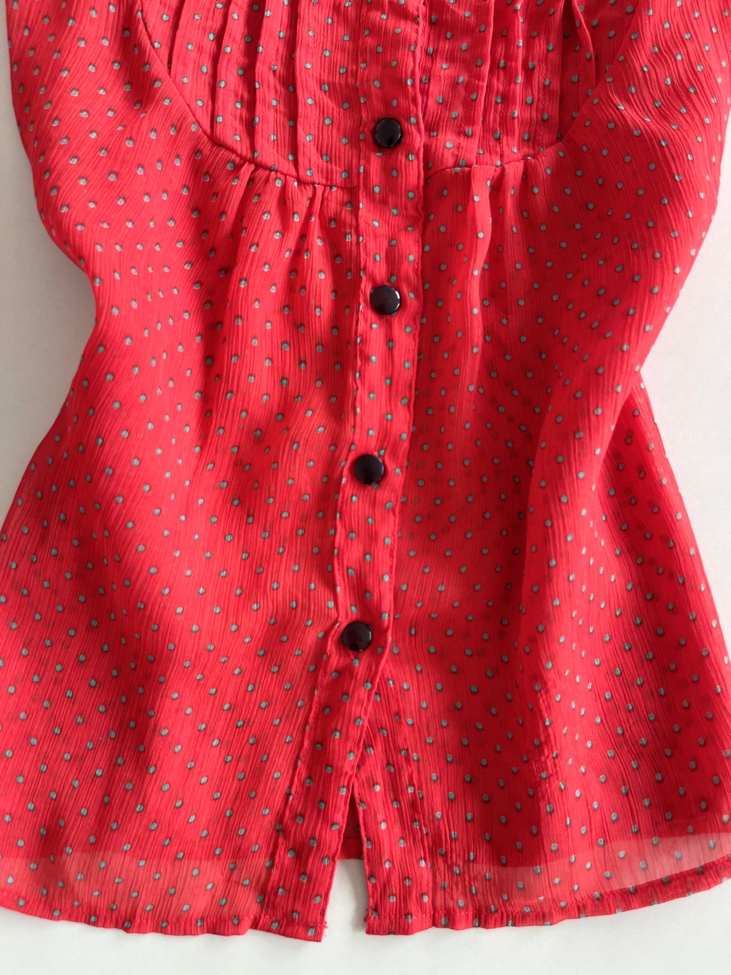 Forever Polka Dot Sheer Top-Bust 36