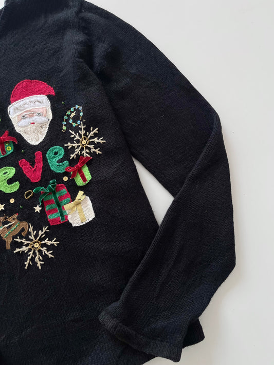 CarlySt Claire Embroidered Christmas Sweater-Bust 42