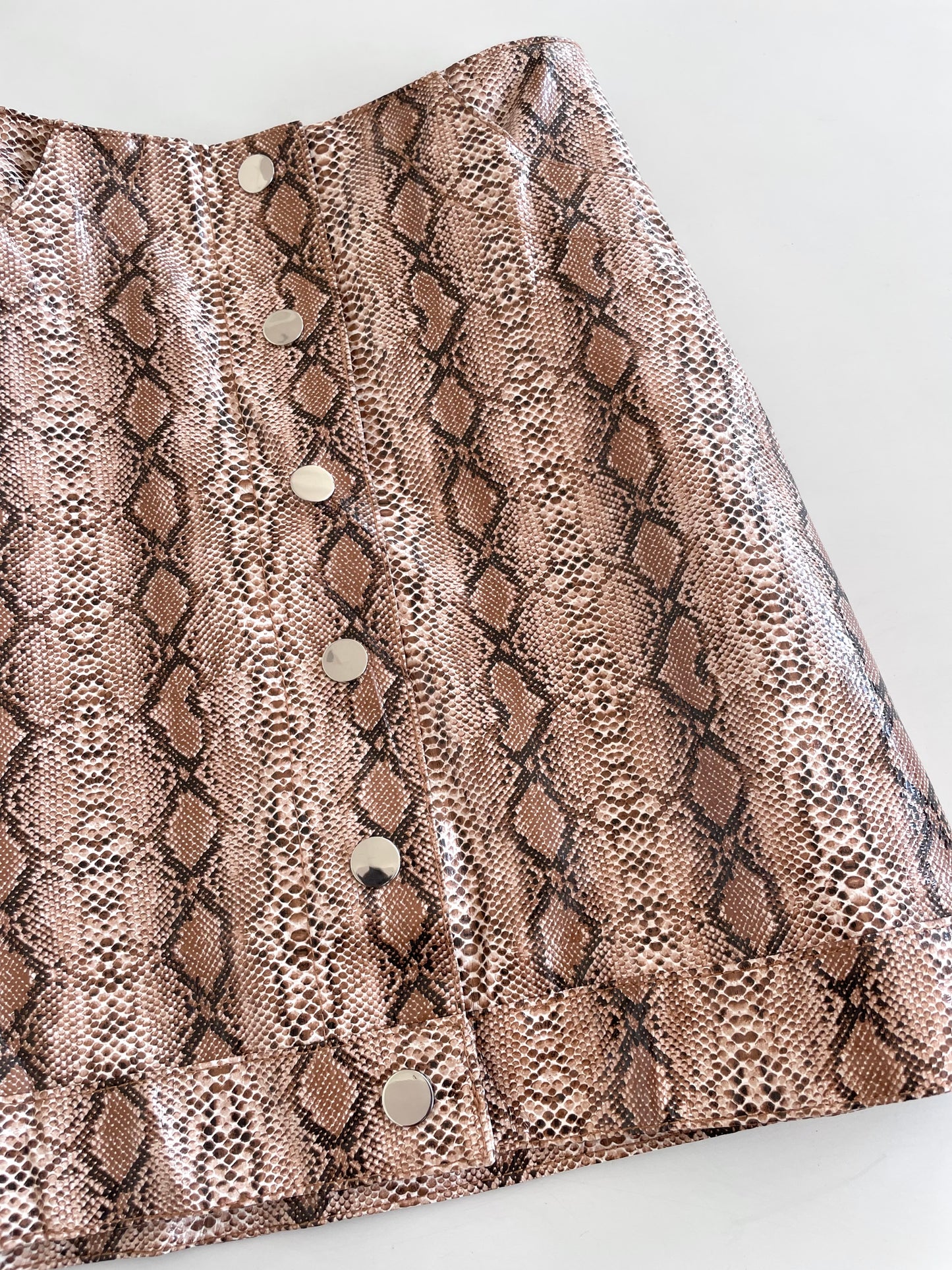 Topshop Faux Leather Skirt-Waist 26