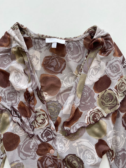 Kookai Floral Sheer Top-Bust 38
