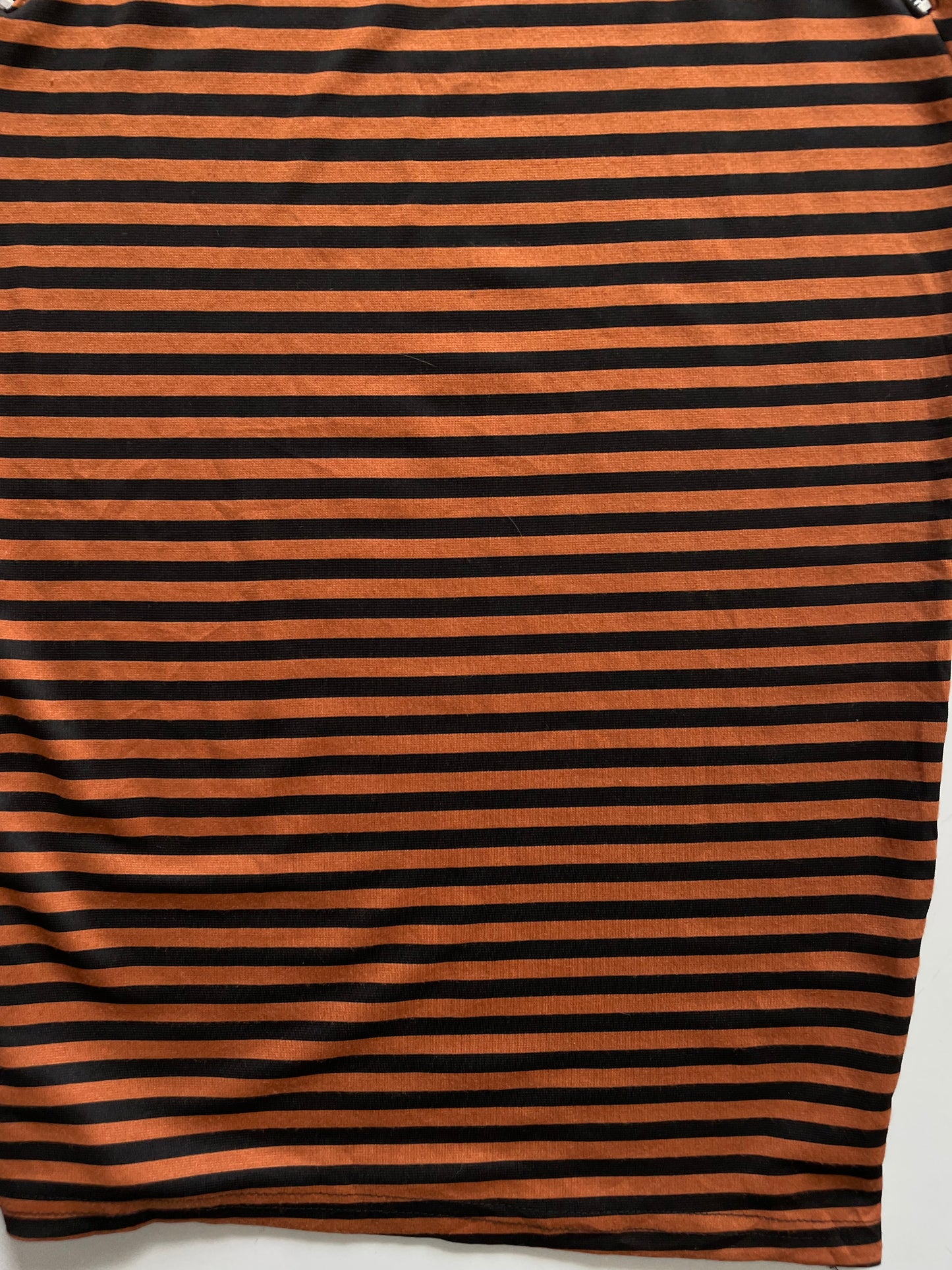 VALIA RUST & BLACK STRIPED SKIRT - WAIST 30 TO 32