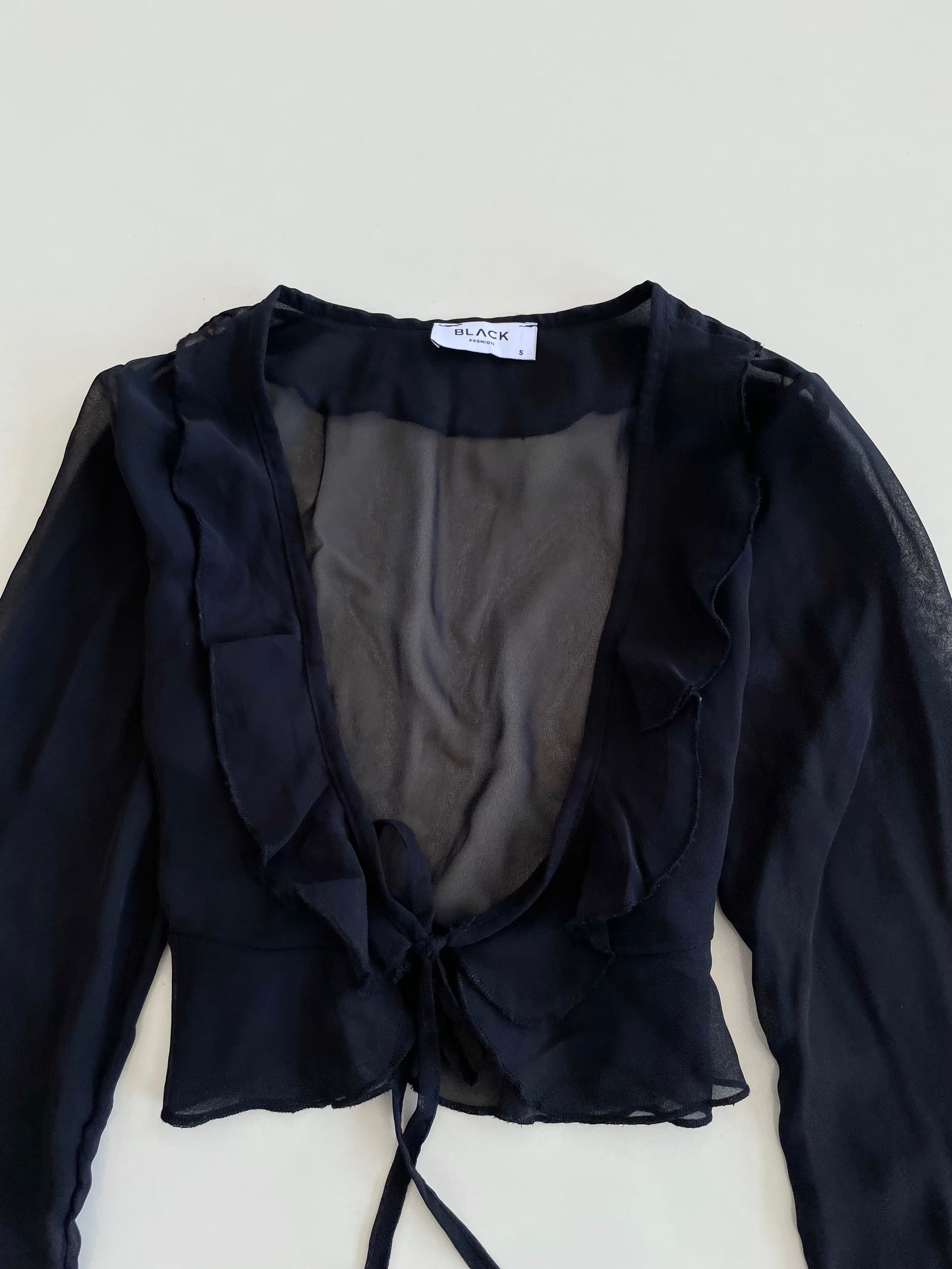 Black Sheer Top-Bust 34
