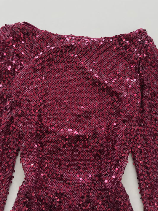Wine Sequin Dress-Bust 38 to 40