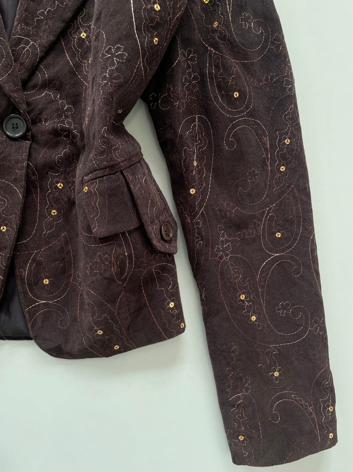 Vintage Embroidered Corduroy Blazer-Bust 40
