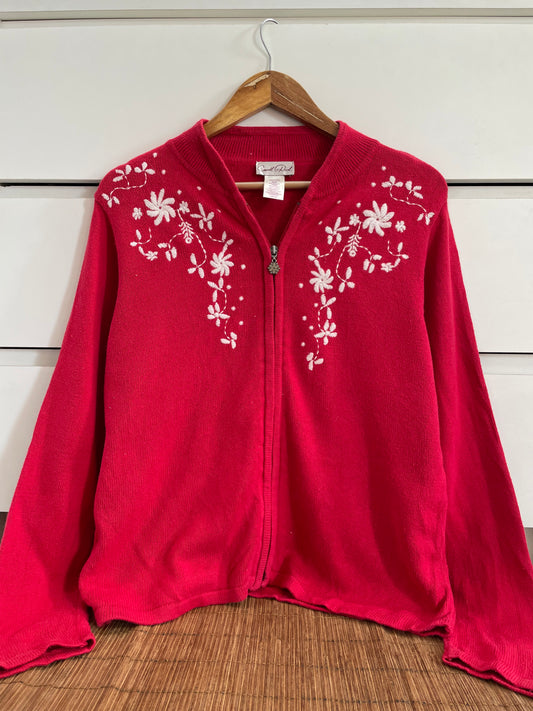 Caroll Reed Embroidered Vintage Sweater-Bust 40