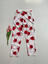 RED ROSES PANTS - WAIST 28 TO 30