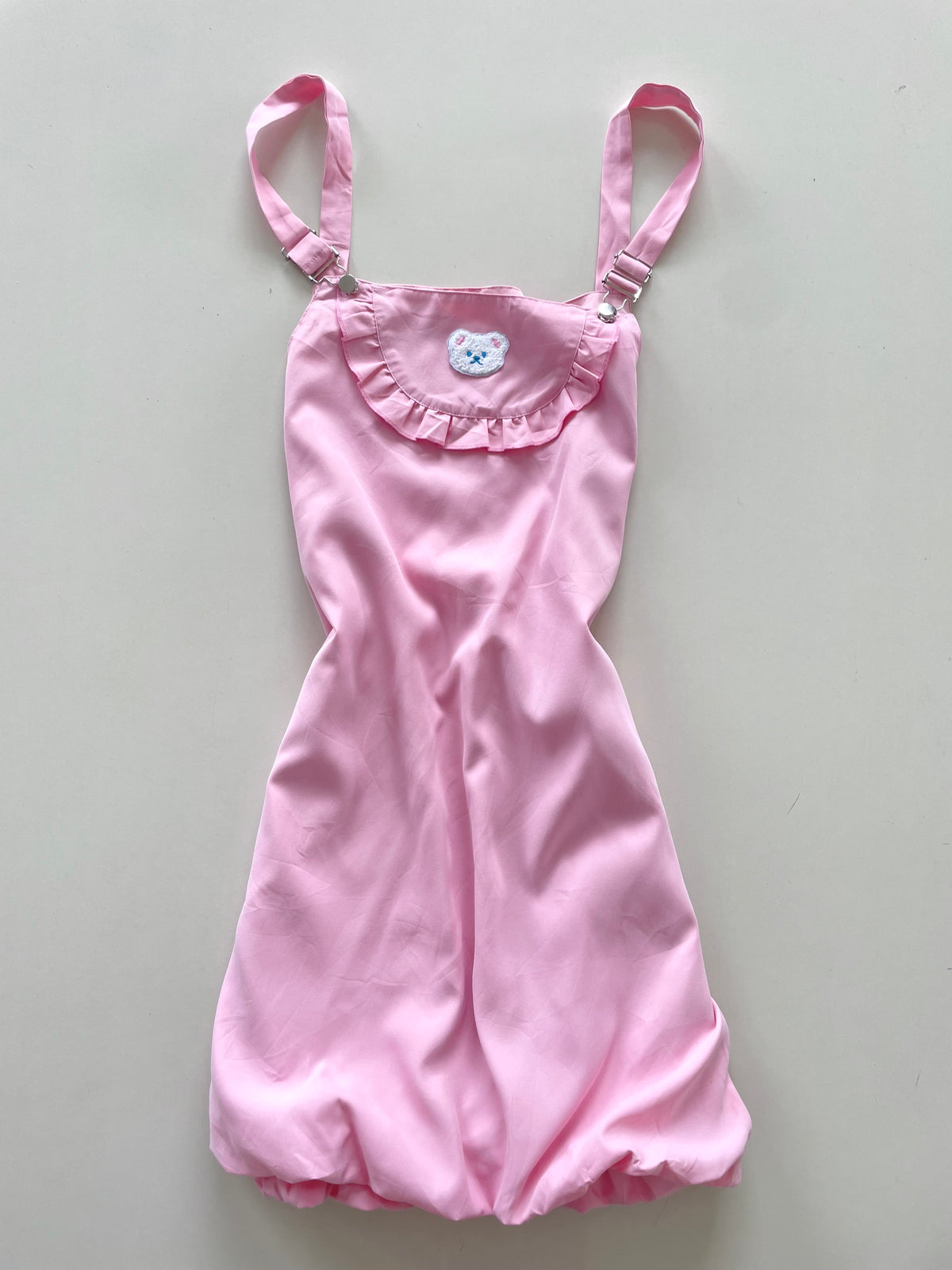 Bear Pink Dungaree Dress-Waist 52