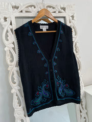 Alfred Dunner Christmas Sweater Vest-Bust 42