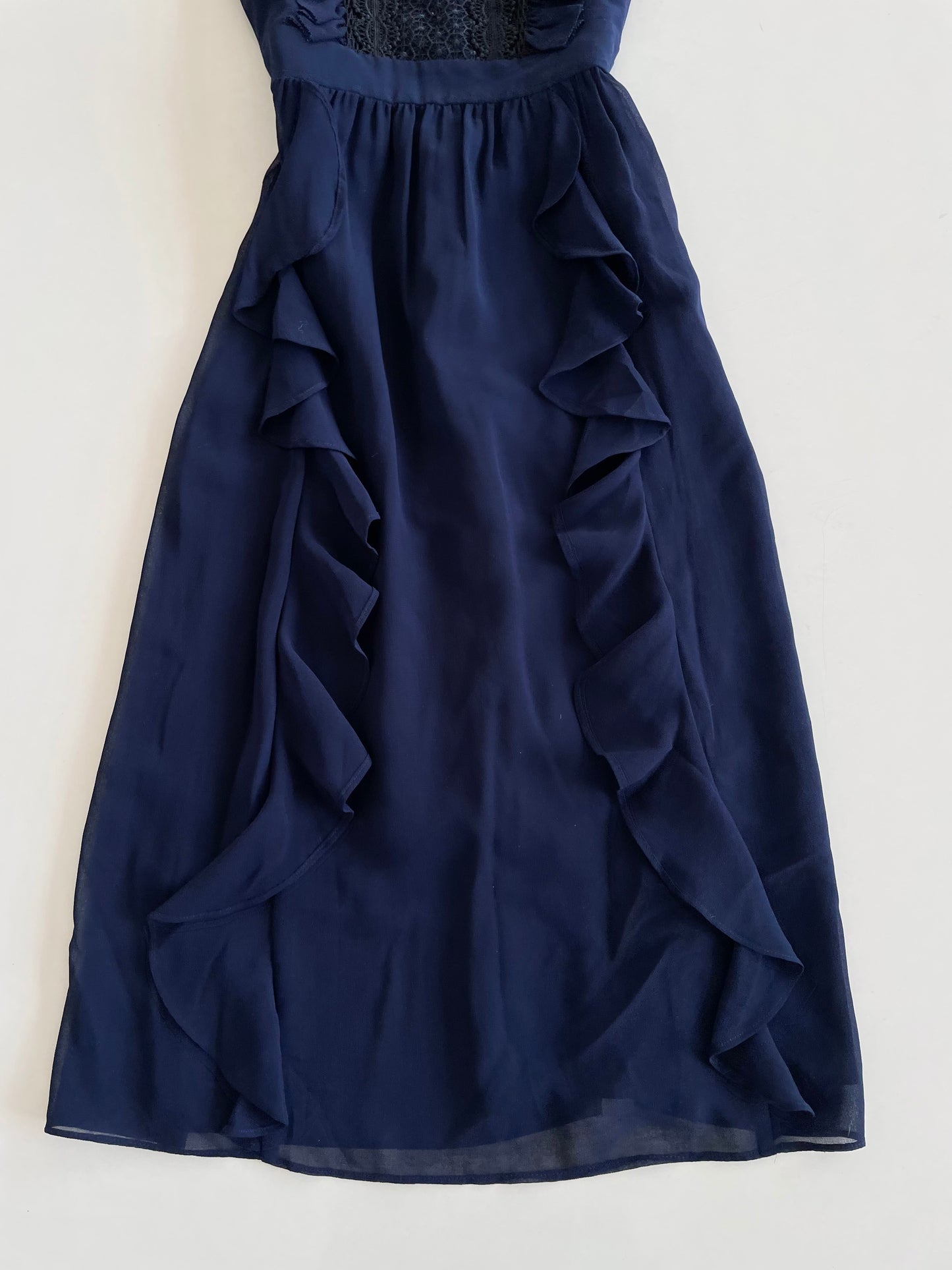 Vintage Ruffle Dress-Bust 32