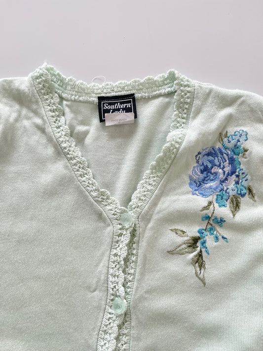 Southern Lady Embroidered Sweater Vest-Bust 46