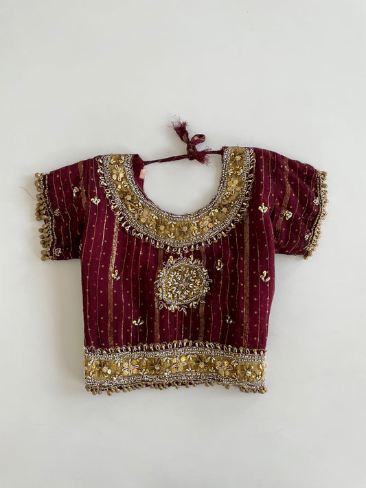 Hand Embroidered Desi Top-Bust 30