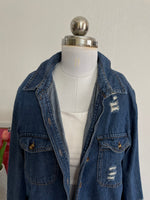 Load image into Gallery viewer, RIPPED DENIM SHIRT - BUST 36
