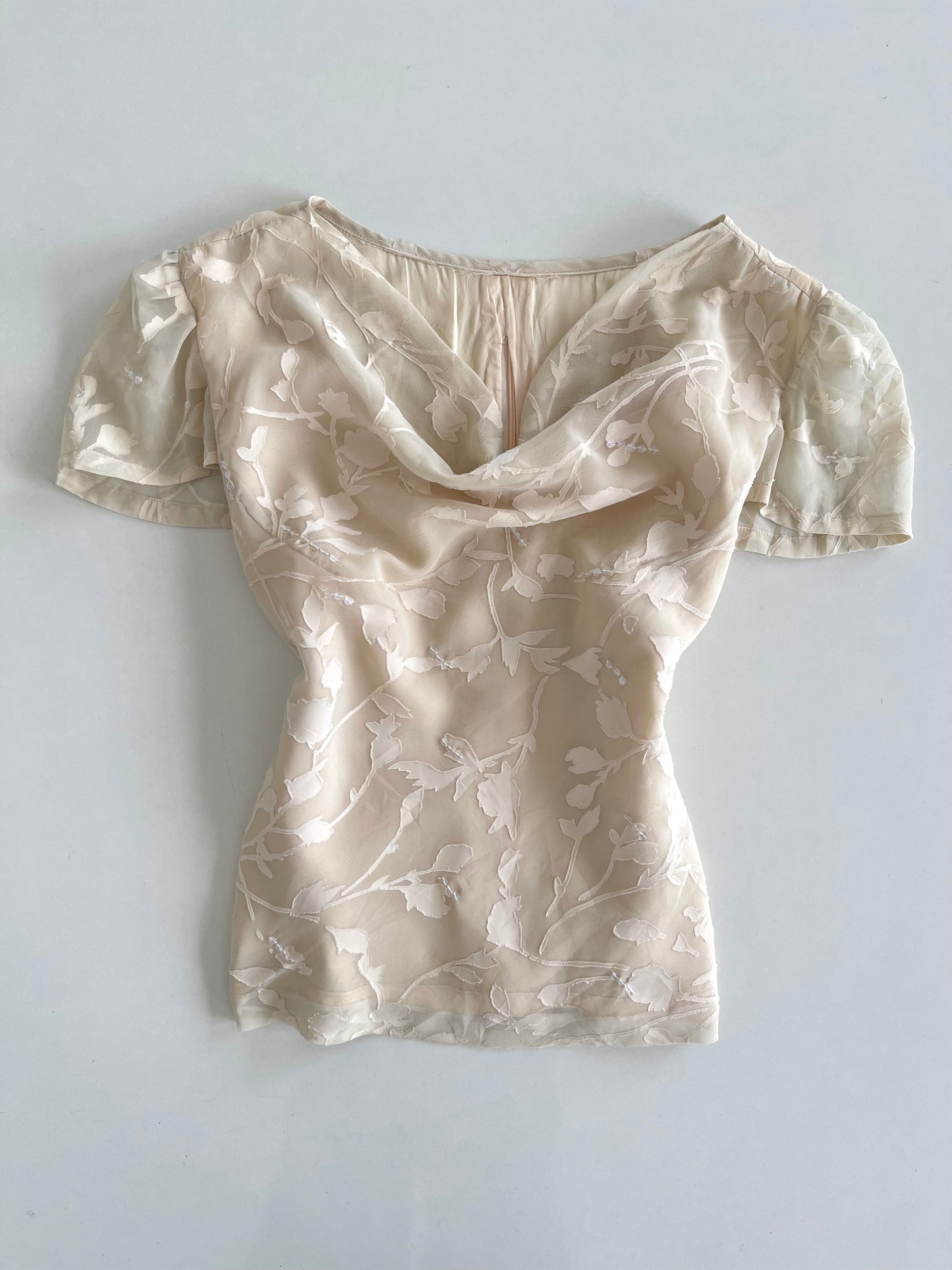 Cowl Neck Vintage Top-Bust 42