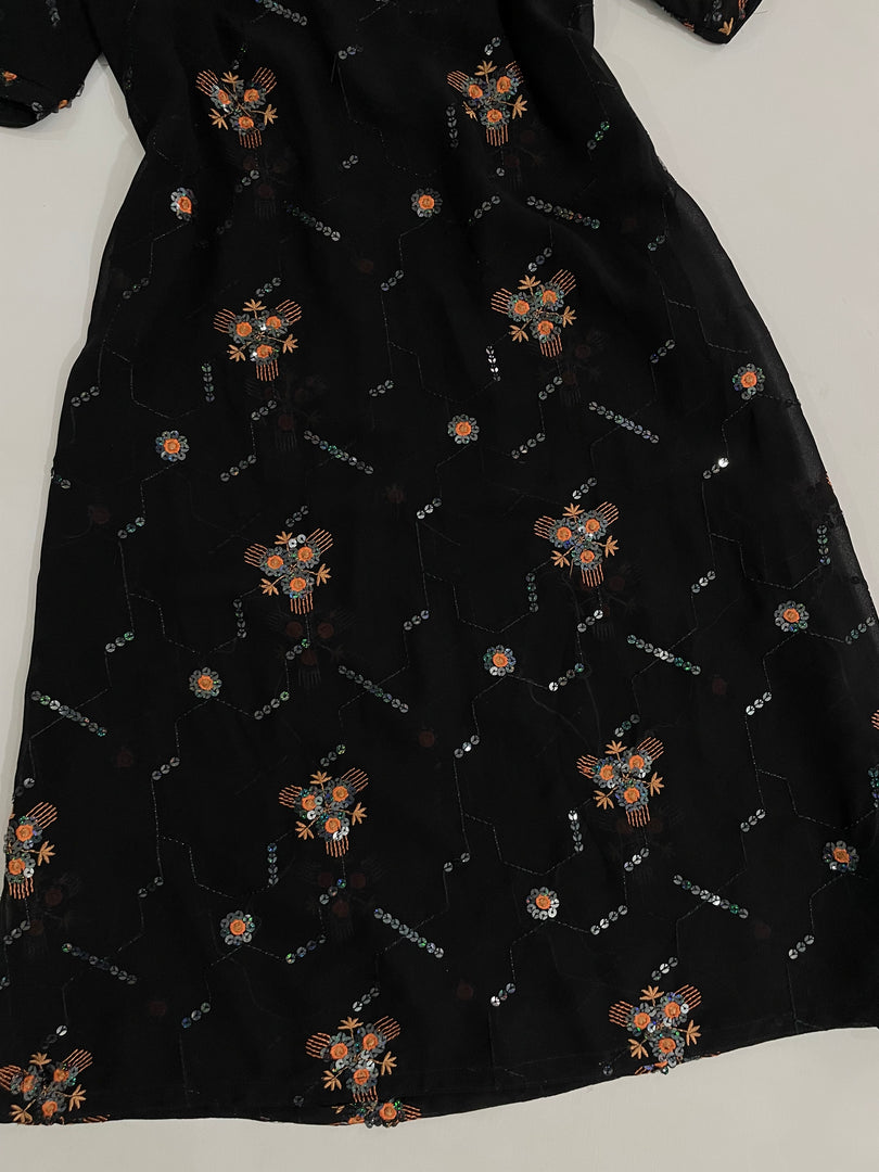 Sequin Sheer Kurta-Bust 40