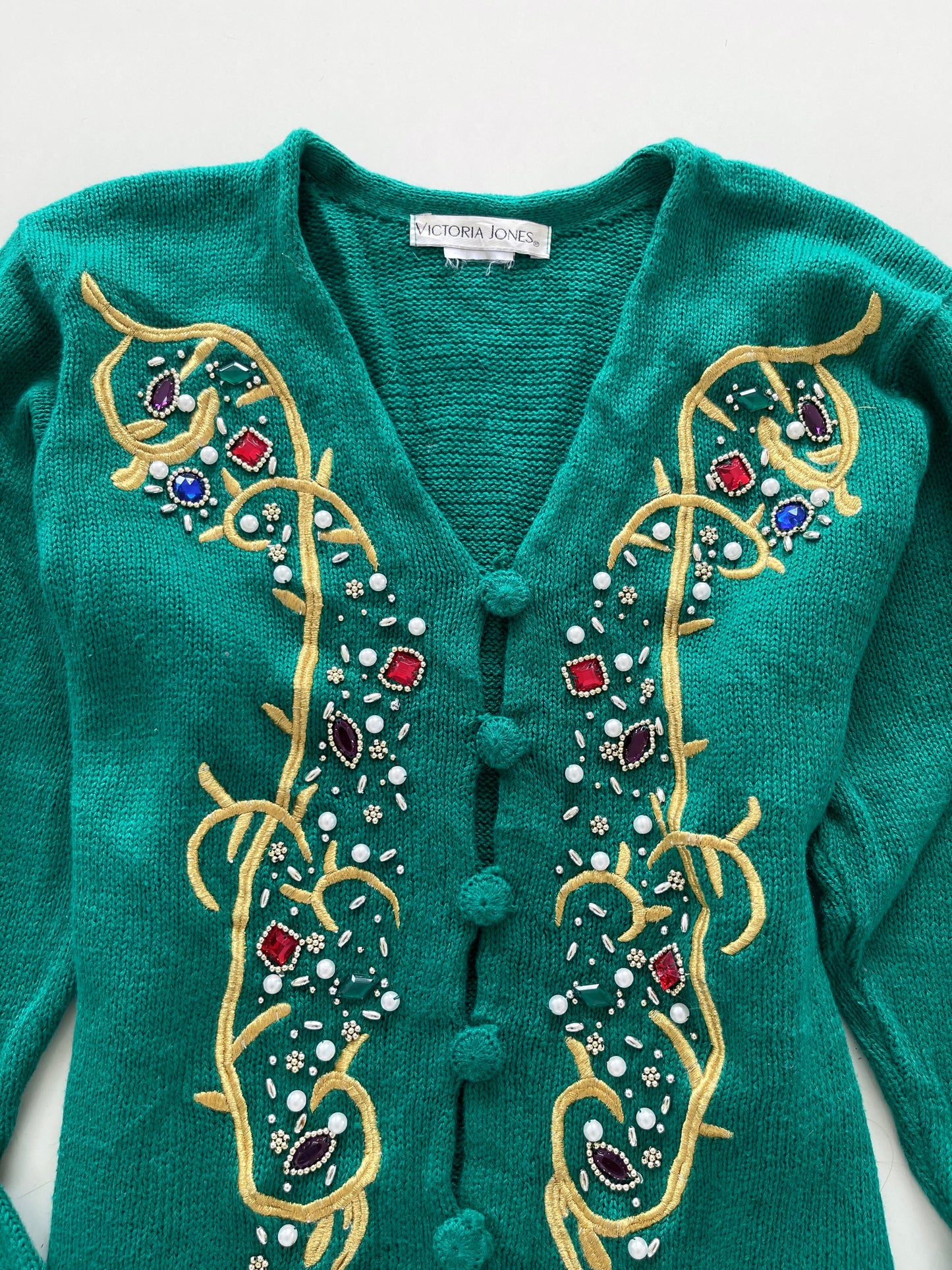 Victoria Jones Embroidered Sweater-Bust 42