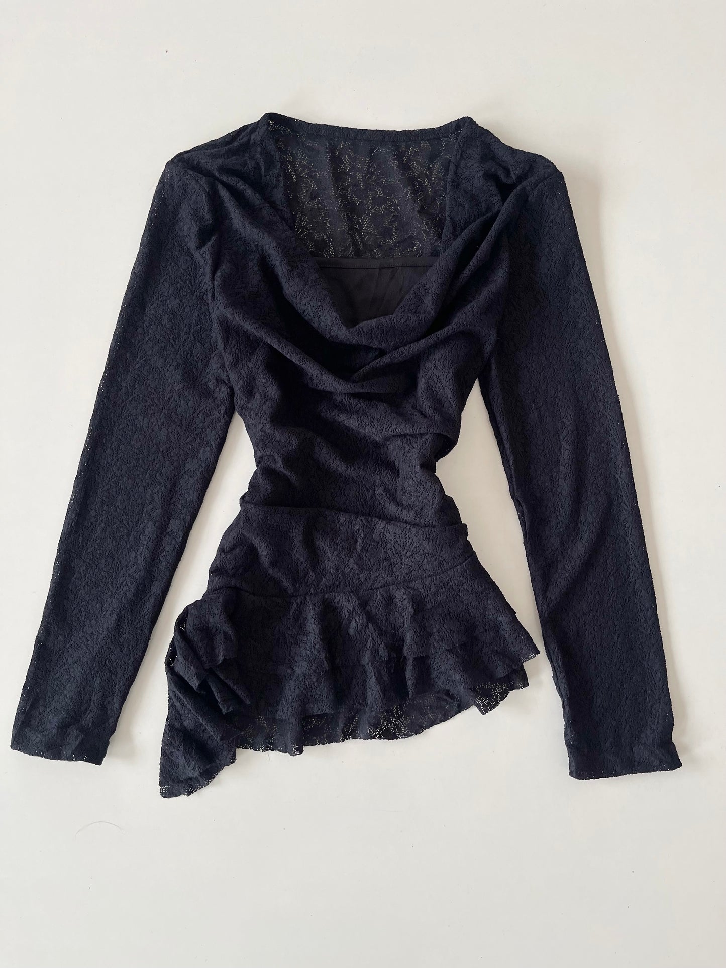 Cowl Neck Sheer Top-Bust 36 to 38