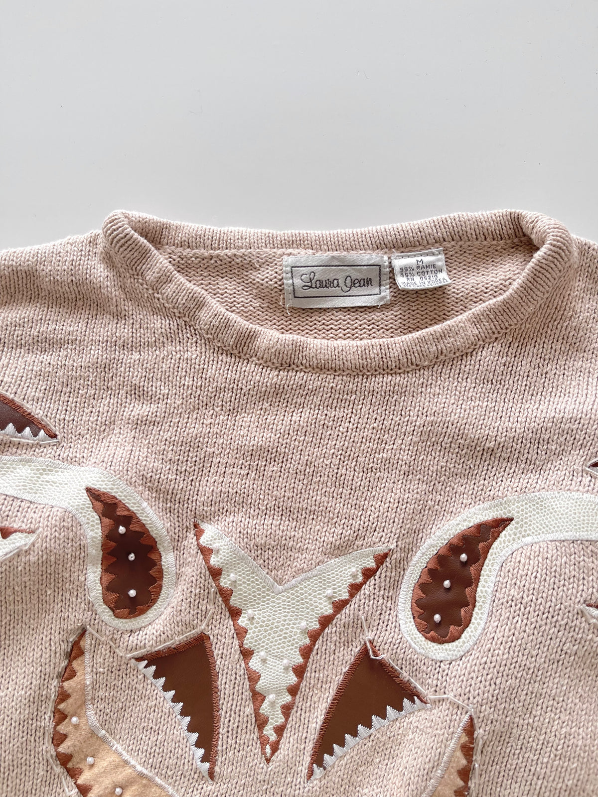 Laura Lean Hand Embroidered Sweater-Bust 40