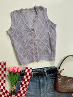 Load image into Gallery viewer, Lavender Crochet Top-Bust 36 to 38
