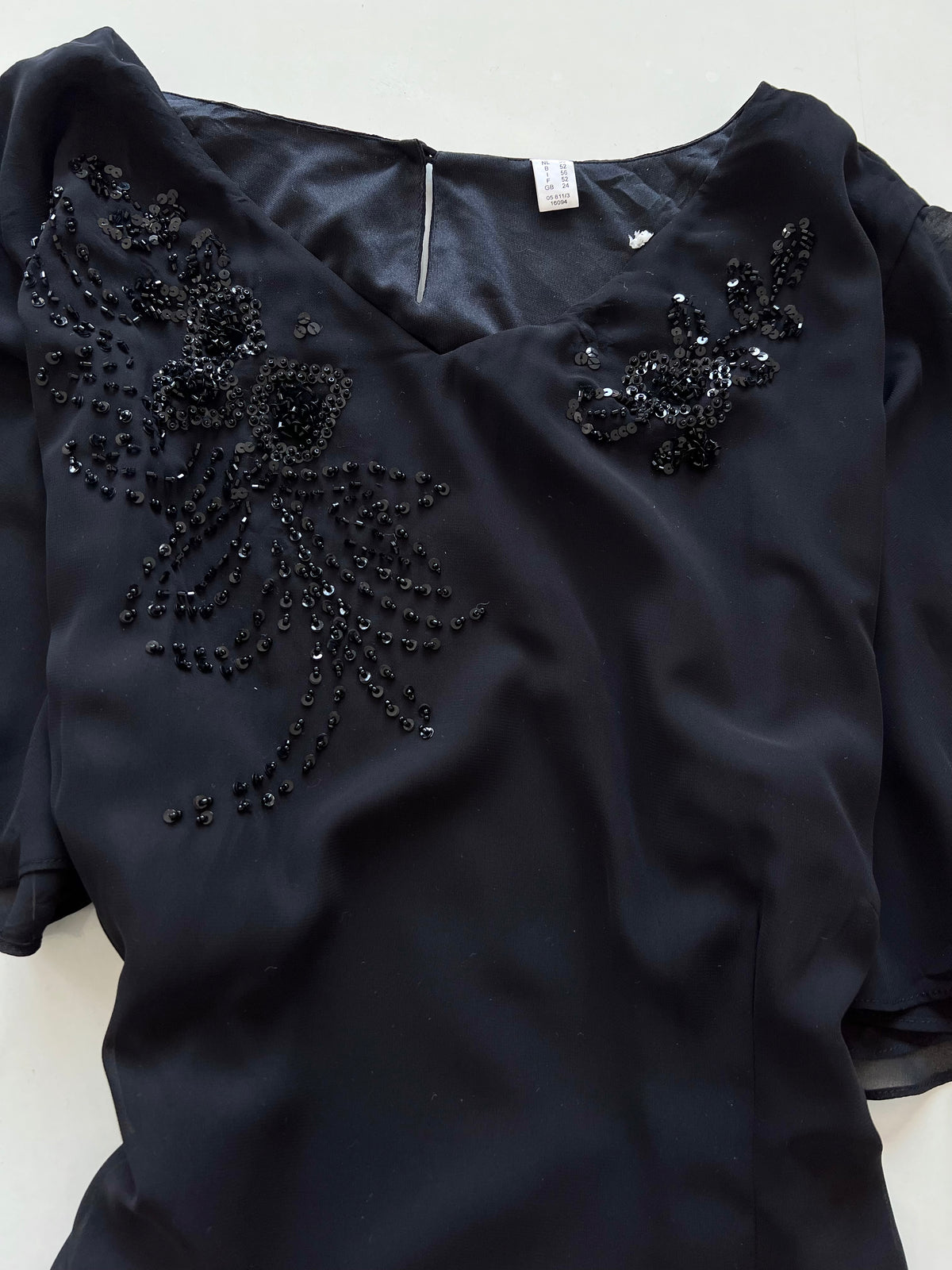 Vintage Embroidered Dress-Bust 50