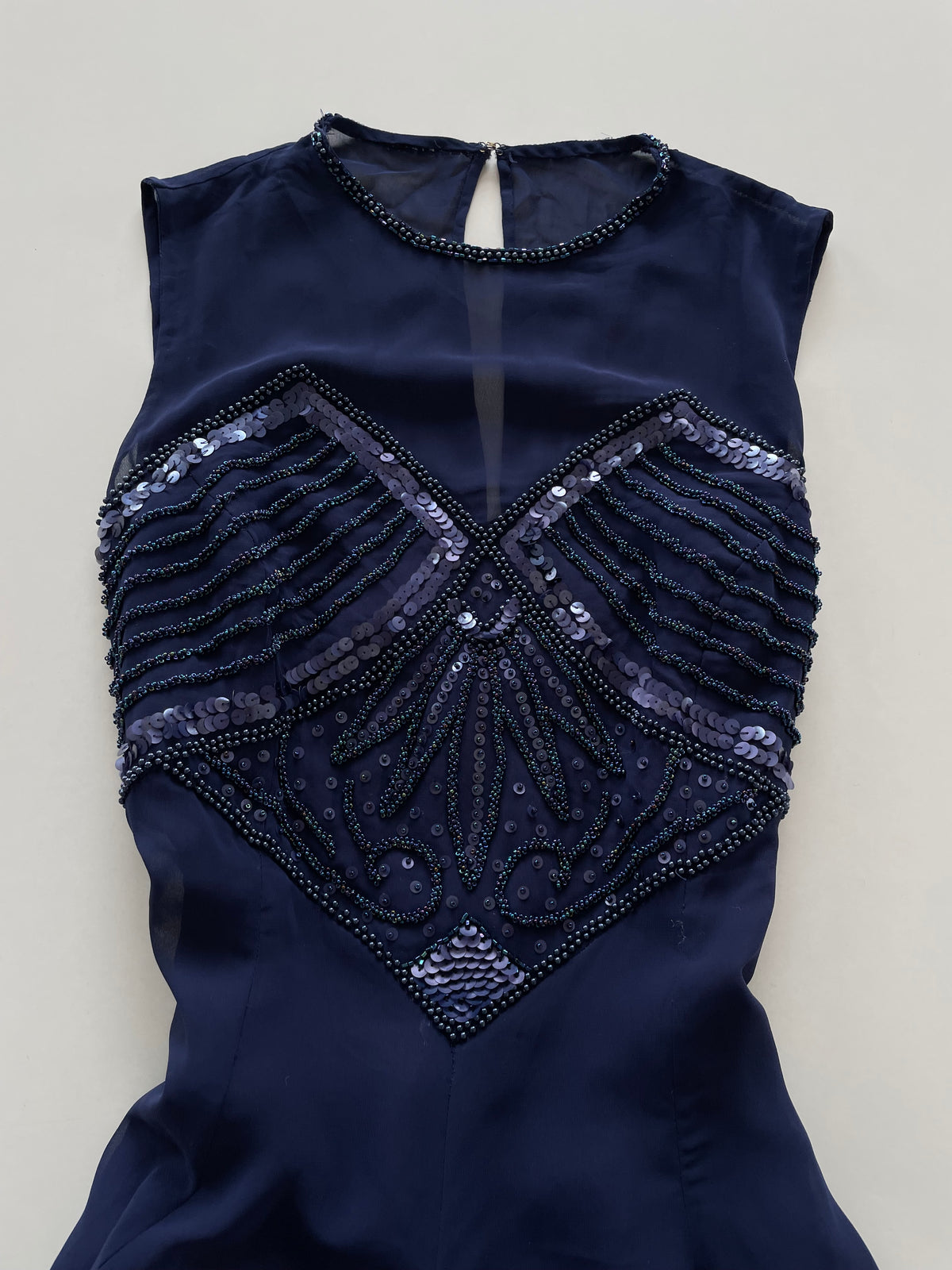 Regina Embroidered Vintage Dress-Bust 34