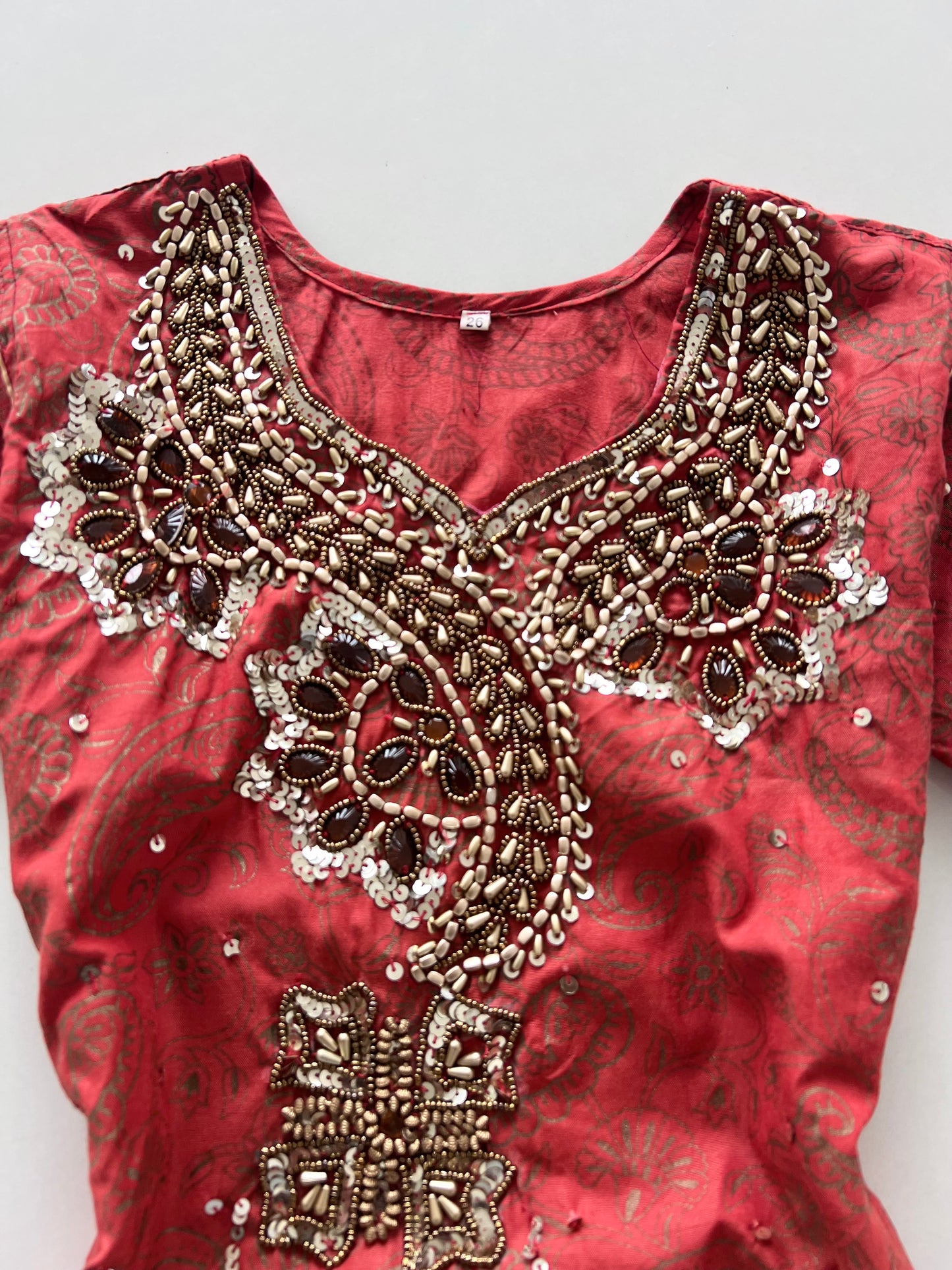 Hand Embroidered Top-Bust 32