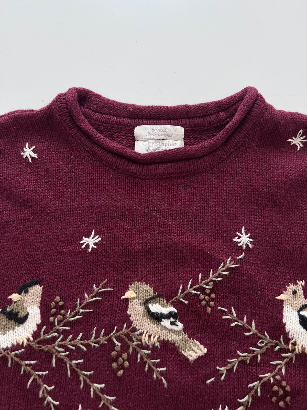 Christopher & Banks Hand Embroidered Sweater-Bust 44