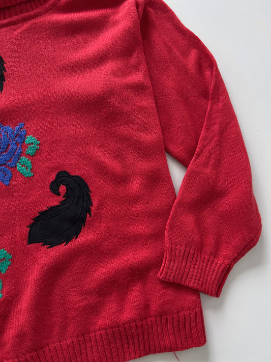 White Stag Embroidered Sweater-Bust 42