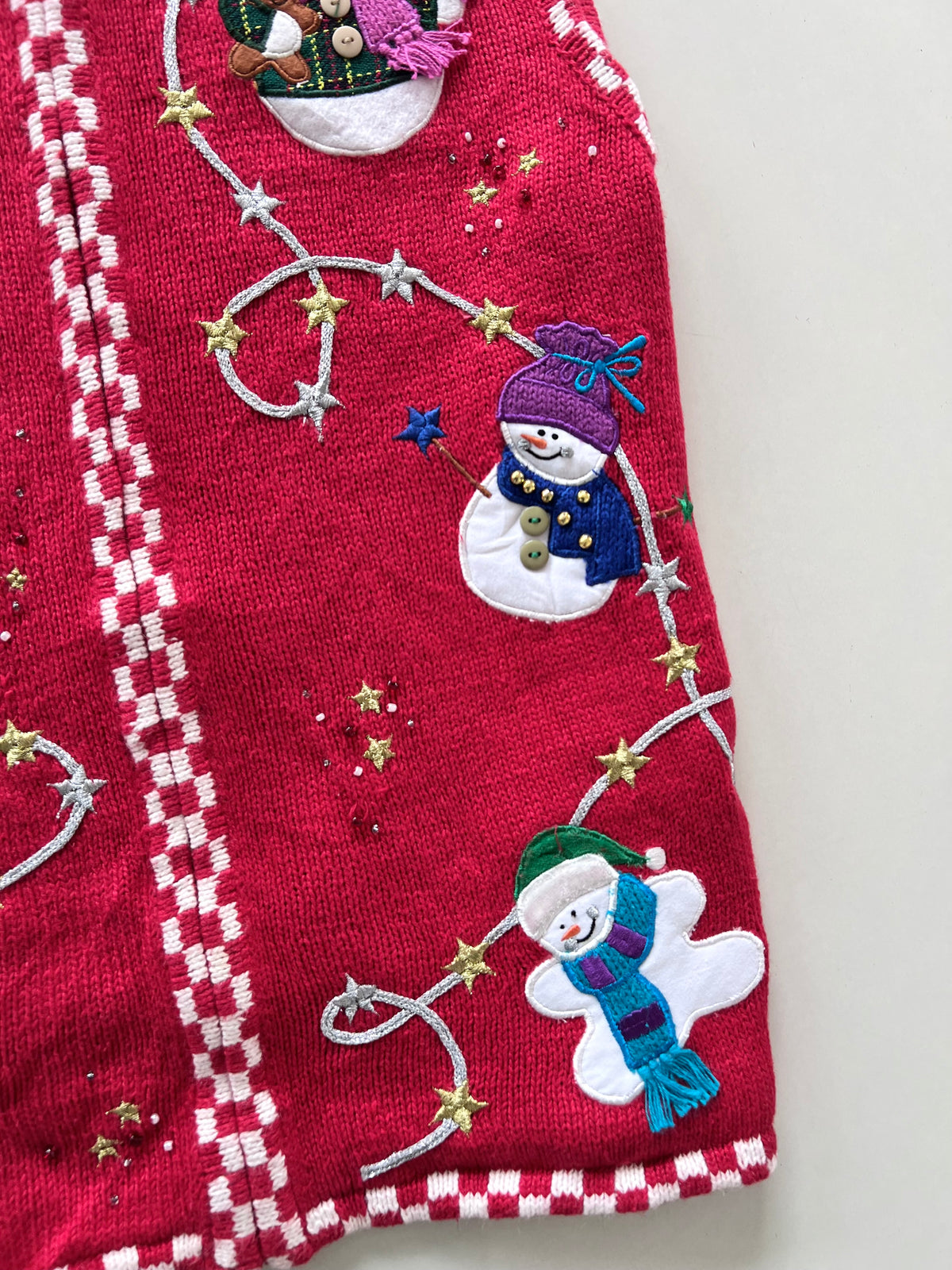 Planet & Company Christmas Embroidered Vest Sweater-Bust 38