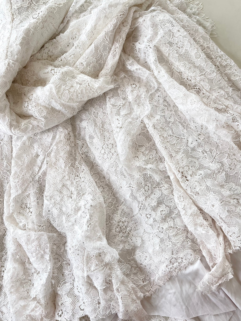 Hand Embroidered Dreamy White Dress-Bust 34