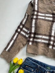 Studio White Chunky Baggy Sweater-Bust 42