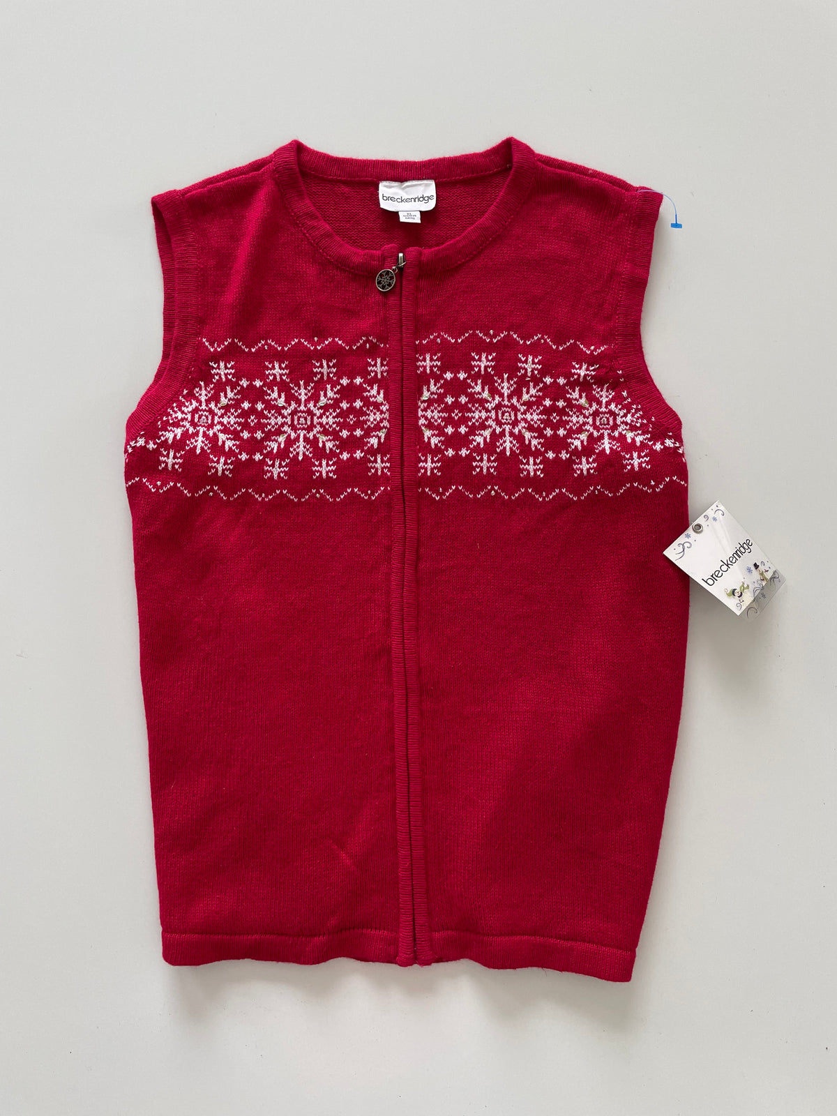 Breckenridge Christmas Embroidered New Tagged Vest Sweater-Bust 44