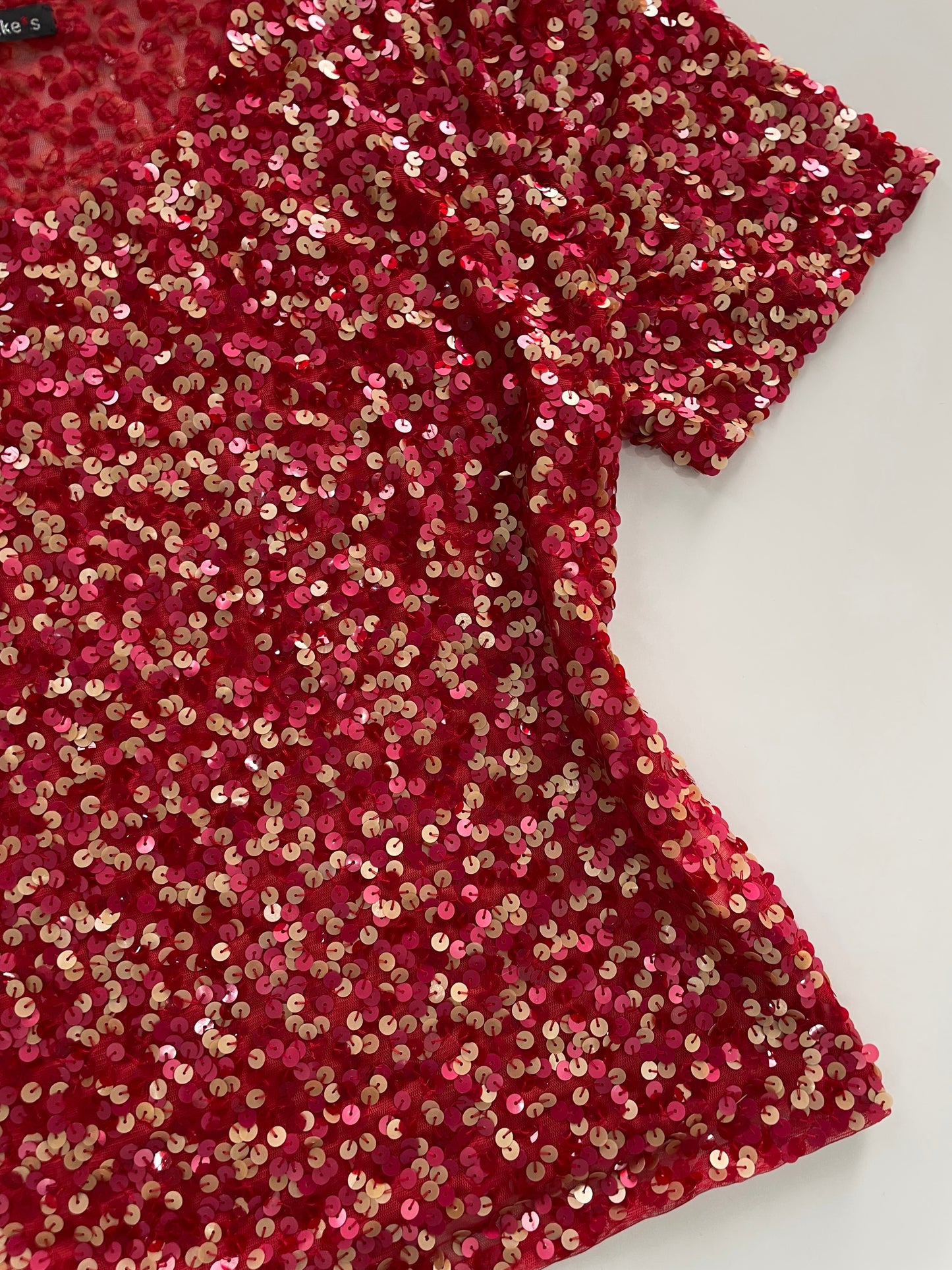Sequin Semi Sheer Top-Bust 36 to 38