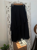 Load image into Gallery viewer, Black Ruffle Skirt-Waist 28 to 32
