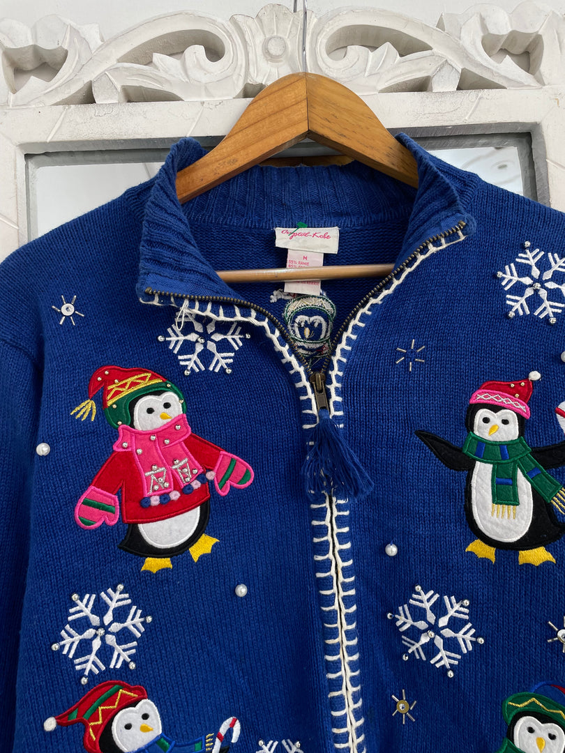 Crystal Kobe Embroidered Christmas Sweater-Bust 40