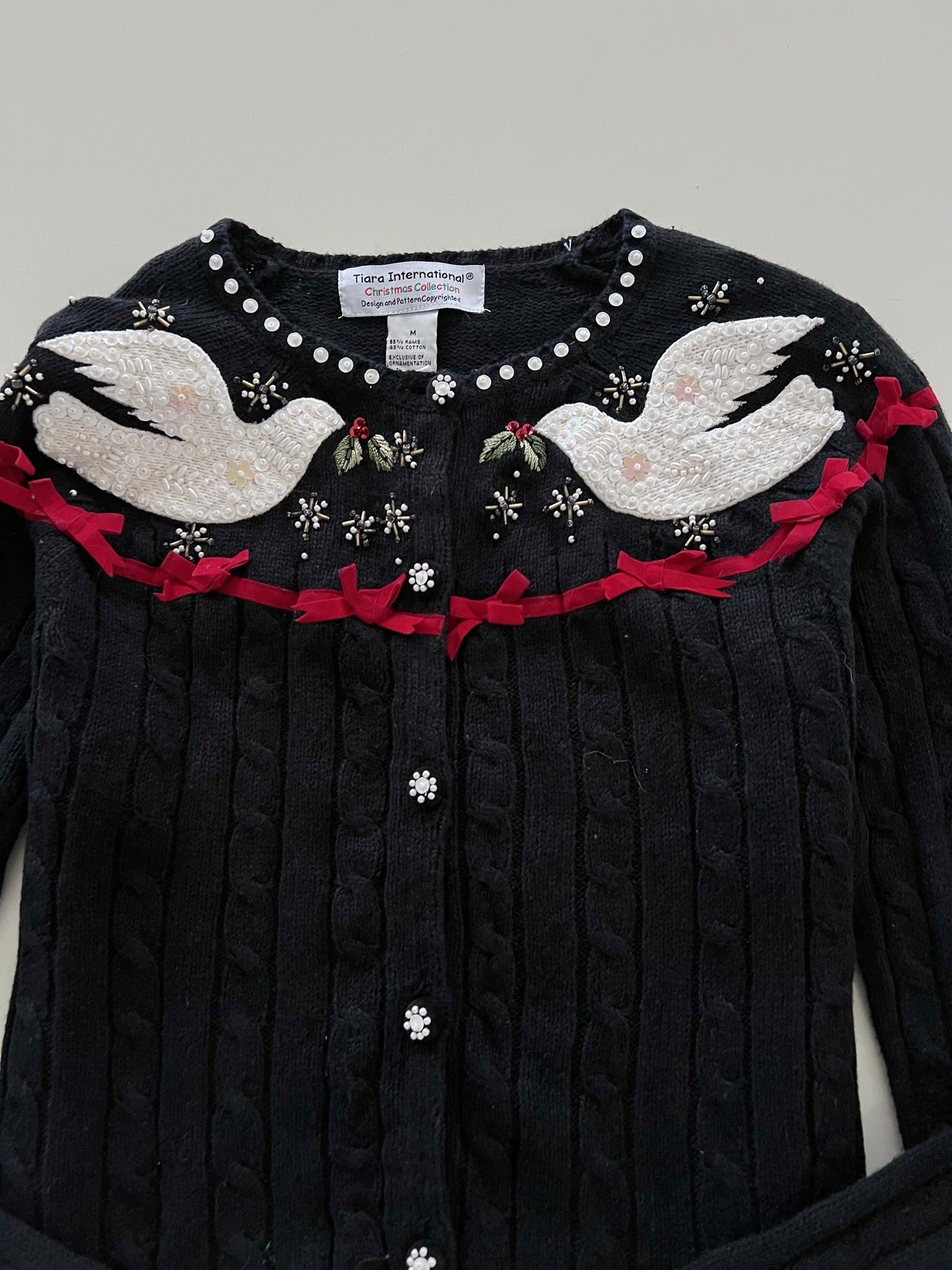 Tiara International Embroidered Sweater-Bust 38