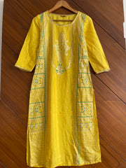 Sequin Foilwork Kurta-Bust 34