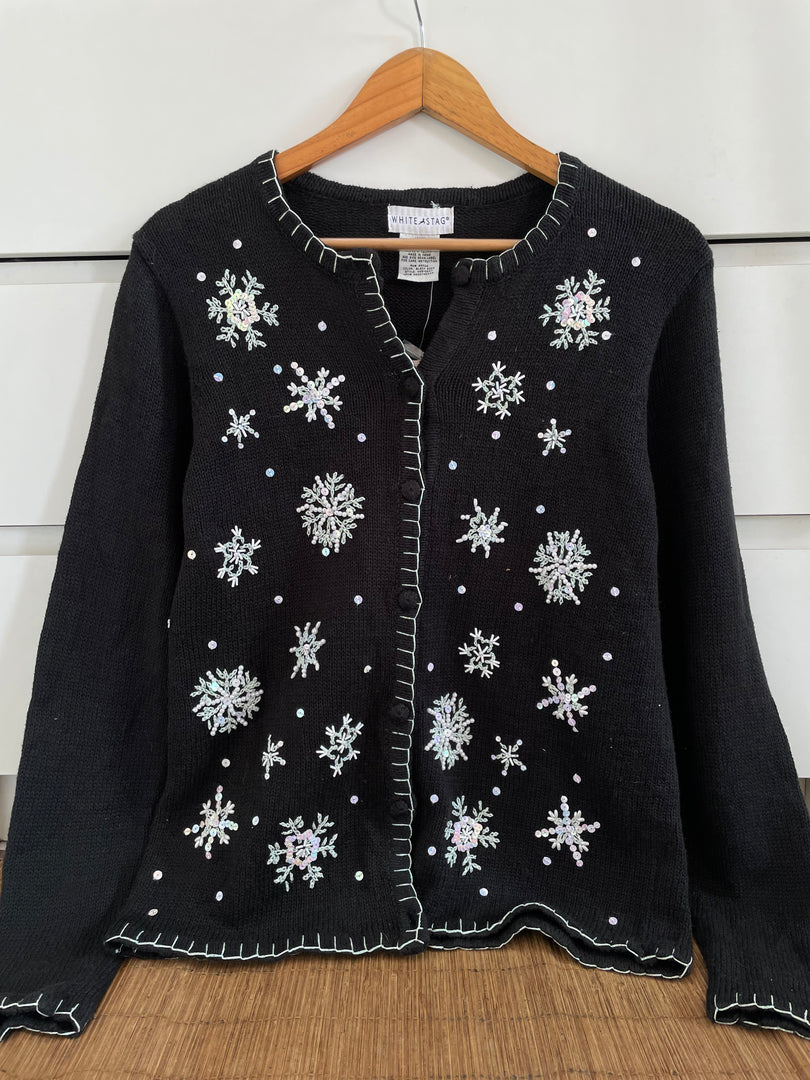 Embroidered Christmas Tagged New Sweater-Bust 36